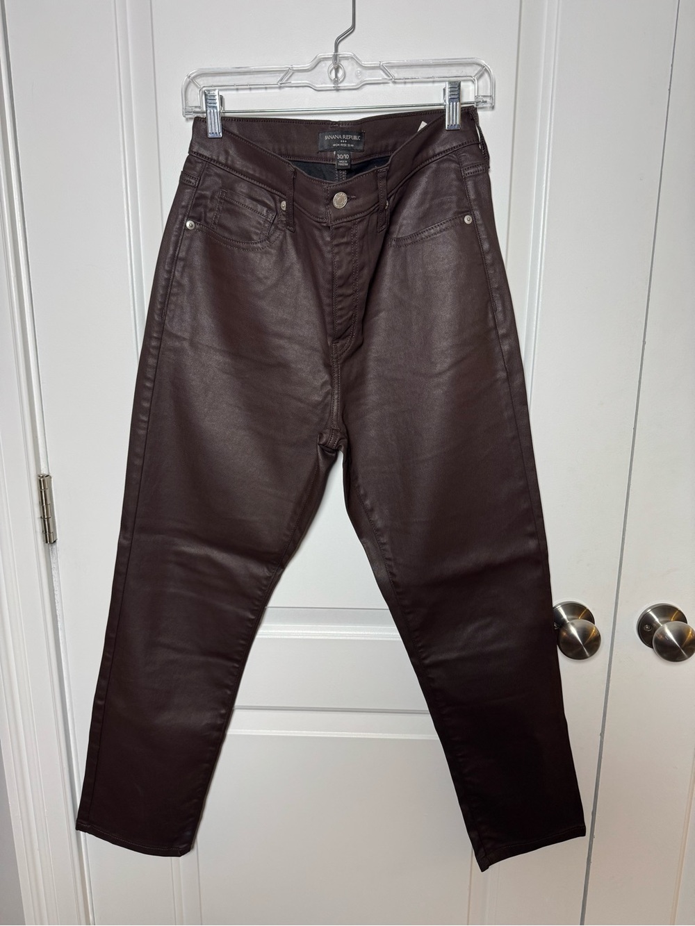 Banana Republic High Rise Slim Brown Coated Jeans Women’s Size 30/10